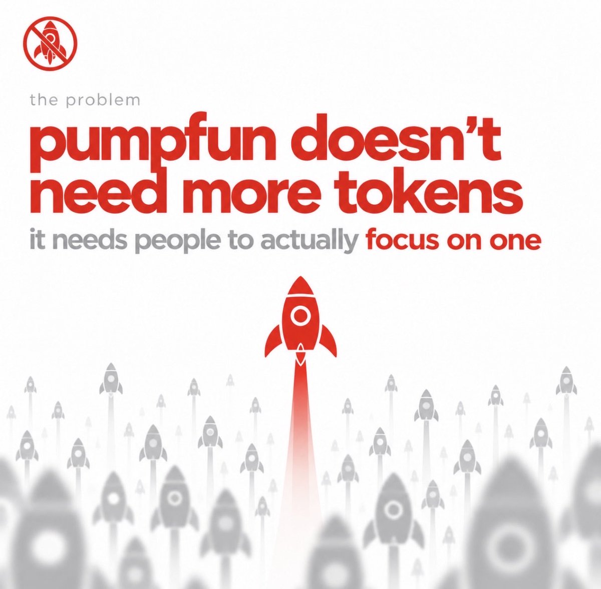 DontLaunchFun's tweet photo. Pumpfun doesn’t need more tokens

It needs people to actually focus on one https://t.co/jOUCRPTc2O