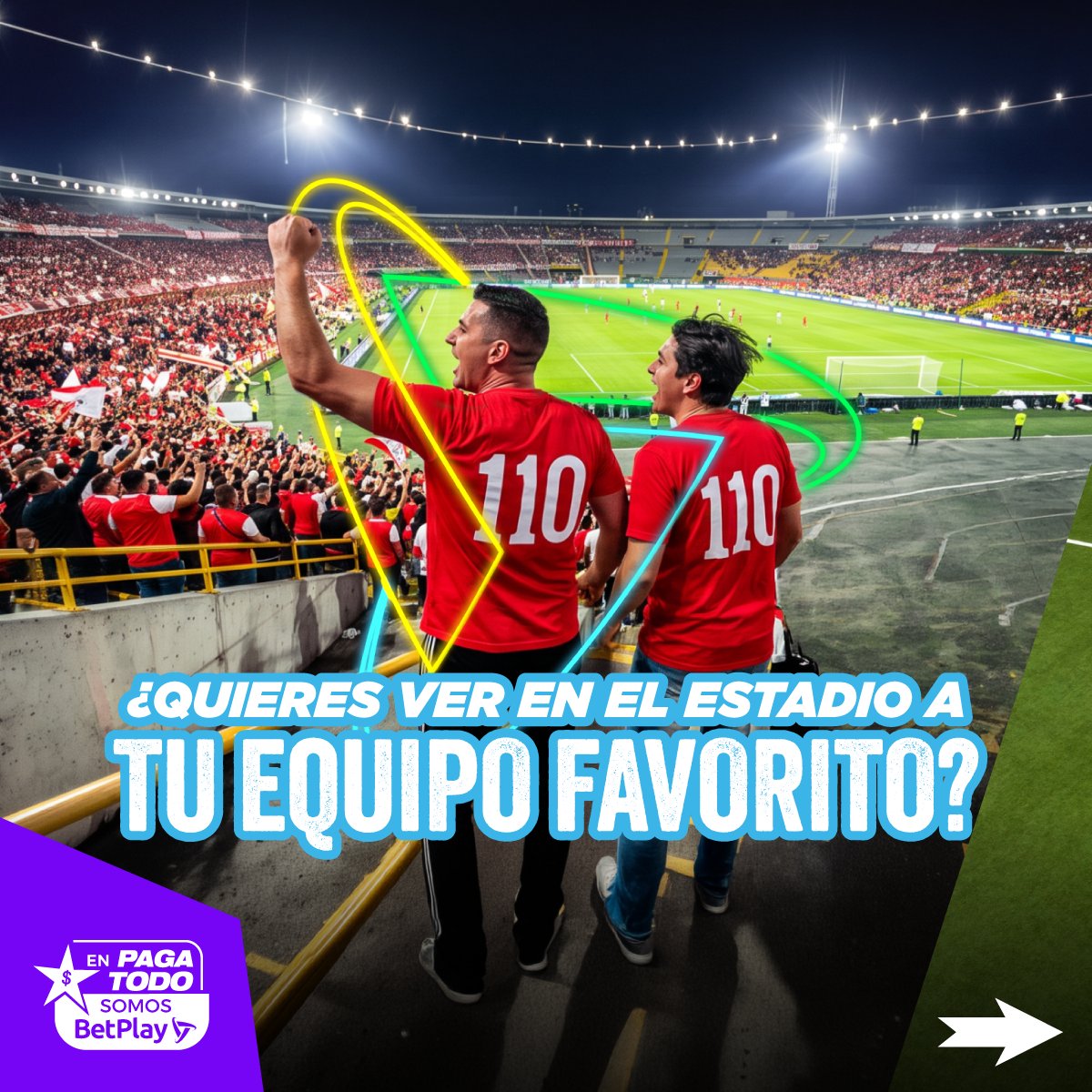 pagatodo's tweet photo. 📢 ¡Atención futboleros de corazón! 
Lleva tu pasión al siguiente nivel con Paga Todo y BetPlay. 👇
1️⃣ Regístrate en el siguiente link: https://t.co/QYzFort0of 
2️⃣ Elige tu equipo favorito.
3️⃣ Haz tus pronósticos.
¡Así de fácil puedes ganar experiencias únicas en el estadio! 🏟️⚽️ https://t.co/aIWX8JVeUc