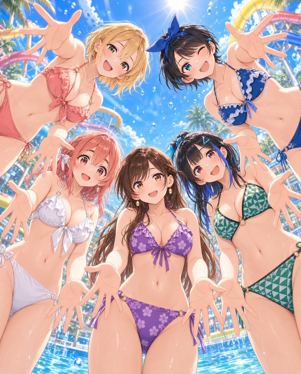 mizuki_two's tweet photo. ビキニ美少女達に見下ろされる図 https://t.co/o6Wu8thXx0