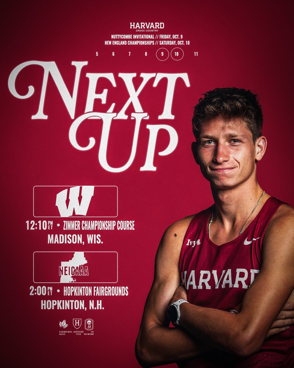 HarvardTFXC's tweet photo. A Major Weekend on Deck for the Crimson 

#GoCrimson https://t.co/VNZZngKU7X