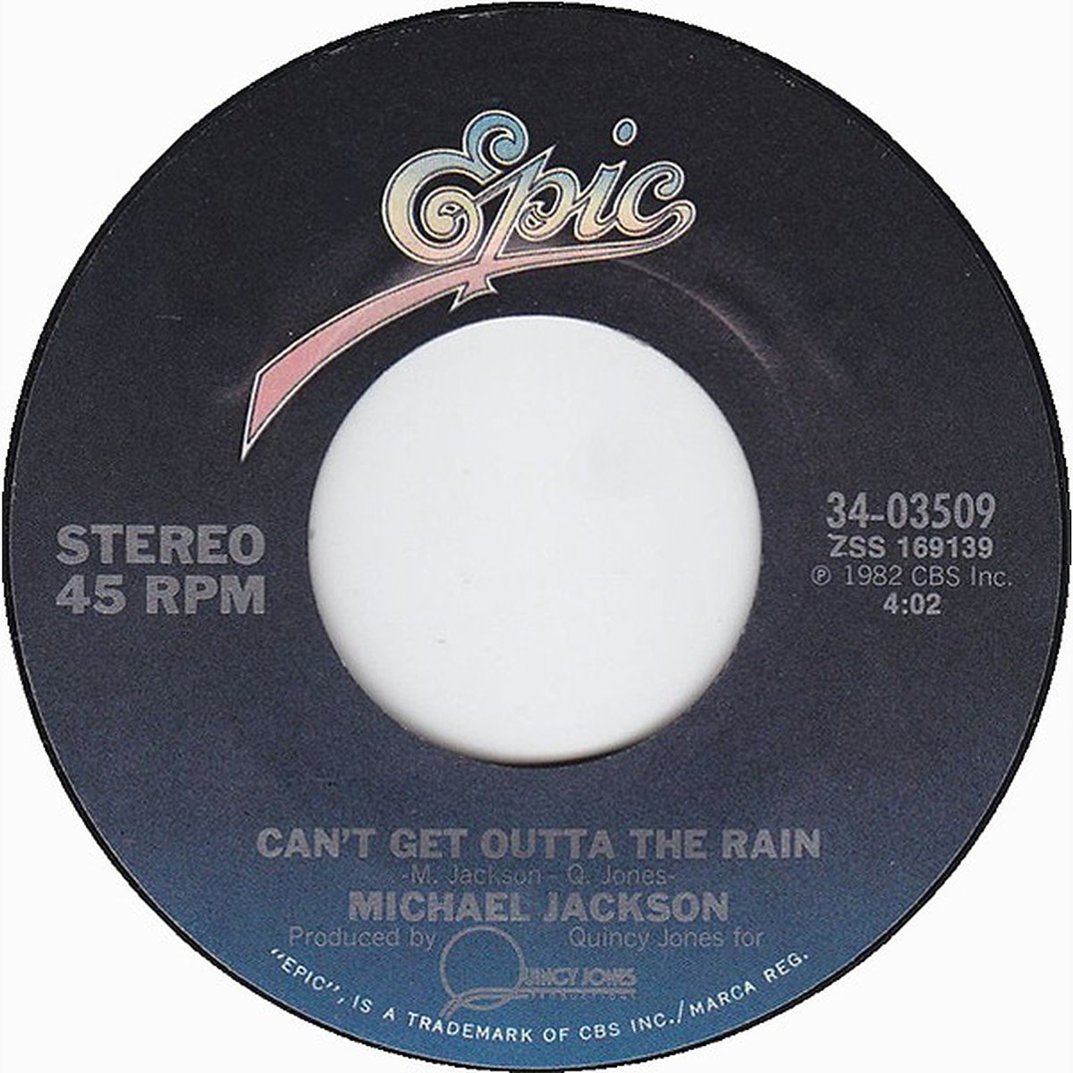 michaeljackson's tweet photo. This week in 1982, the first single from Michael Jackson’s “Thriller” album was released—his duet with Paul McCartney, “The Girl Is Mine.” On the flip side was “Can’t Get Outta the Rain”. You can hear it on “Thriller 40” here: https://t.co/ixndEDF7di https://t.co/pyfddt5D3b