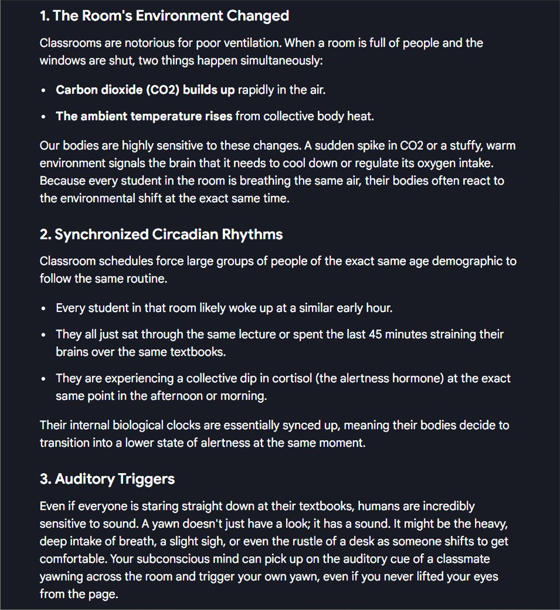 iontecs_pemf's tweet photo. I've explained this, but it is too frightening for people to grasp. There are 470,000 parasites, pathogens, viruses that have been lab-created then digitally-encoded directly into our DNA strands that our own bodies then create to attack our own cells under the right conditions. 

Those conditions can be a sudden drop in temperature, resulting in a 'cold', etc. That's why after hundreds of years of constant research the common cold (coronavirus) is impossible to eradicate. Because the eternal 'curse' hidden in our own genes is authoring them. This is hyper-advance biological warfare that was never an organic condition, but deliberately designed by the same beings that gave us the alien implants of the vagus nerve and reptilian brain that keep humans acting like zoo animals.

You can call this a crazy conspiracy theory all you want, but it has been proven countless times in independent studies across the world that viruses are not actually viral, but you put different people in the exact same unique conditions and they will both somehow get the same cold at the same time. 

It has long been known to medical science that radio waves trigger diseases. Because our viruses are just sitting there waiting for the trigger of a precise set of surroundings or the FREQUENCY associated with those conditions to activate the production of the symptoms associated with the intended attack on the system.

This works exactly like yawns, which have been observed in countless studies effecting classrooms full of students at the same exact time, even though someone on one side of the room could not possibly have 'caught' a yawn from the other side of that room at the same second. Yet multiple students throughout the same class while each one looking down at their text books so there is no visual stimulation to subconsciously trigger them to mimic someone else, yawns at the same time.

We understand now it is a change of conditions that causes the body to react in the very predictable way of responding as shown below. Now read the very last point, no 3. A sonic signal triggers the same response as the temperature/CO2/cortisol precise conditions.

The right signal can cause any of the maladies our bodies manufacture to instantly 'come to life' and attack. The virus cannot be isolated because only the symptoms exist, not a wiggling parasite in many cases. Although our bodies ALSO make those as well. Remove the T2 Bacteriophage from the body and suddenly it is no longer moving or animated, because it is a product OF our body. Any medical scientist will tell you straight out bacteriophages are not living things, but actually robots. One look at that creature and it becomes very obvious, this is not a biological living organism, but literally a nanite. And your body created it.
 https://t.co/Zdj9Yi6J1i