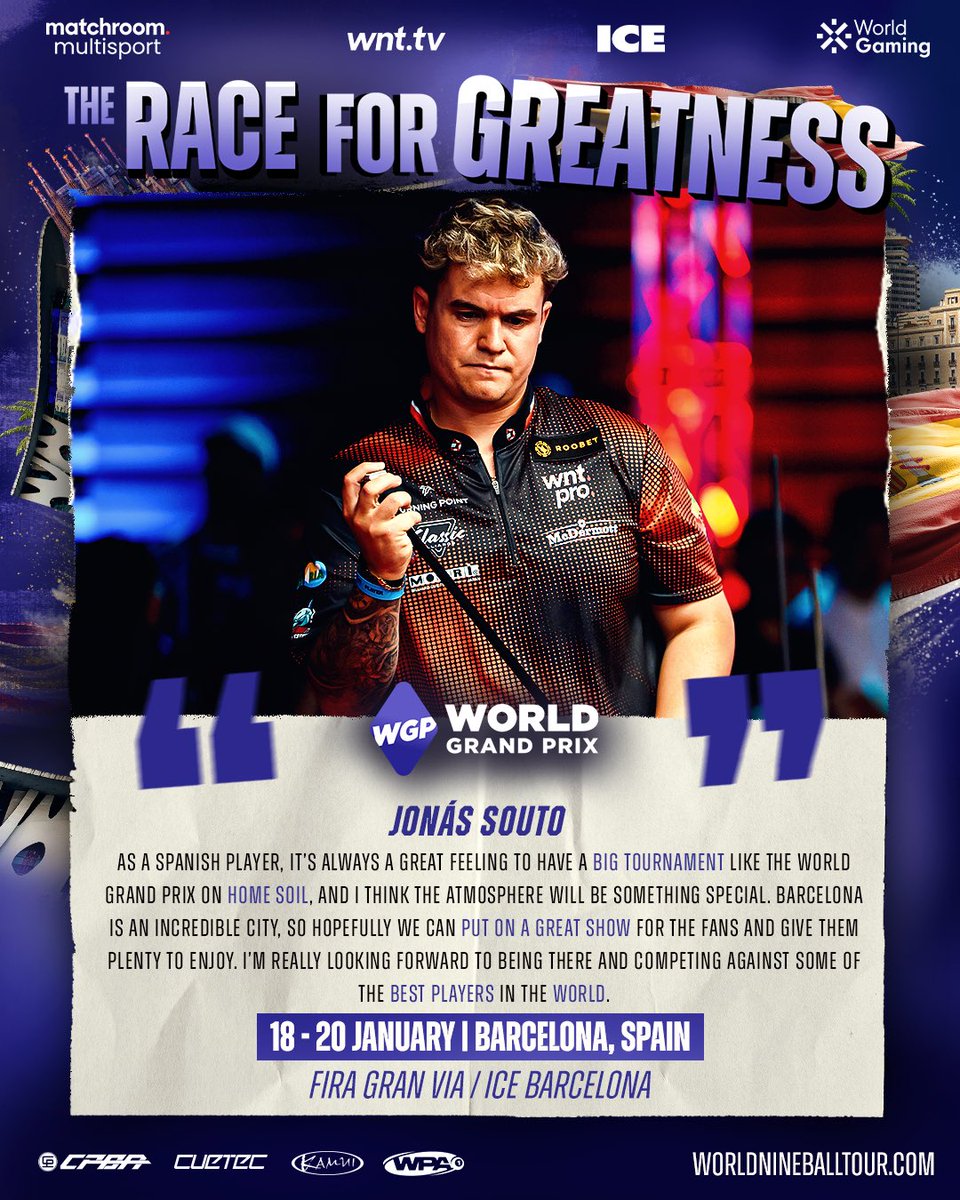 MatchroomPool's tweet photo. It’s official. The World Grand Prix is coming next year.
Here’s what Emily, FSR, David and Jonas had to say about it!
The countdown starts now. 👀
#WNT | @icegamingglobal #WorldGrandPrix👑 https://t.co/EqtlL8hdaR
