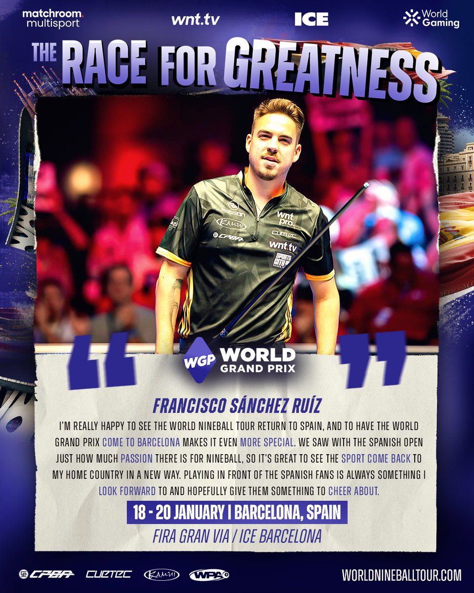 MatchroomPool's tweet photo. It’s official. The World Grand Prix is coming next year.
Here’s what Emily, FSR, David and Jonas had to say about it!
The countdown starts now. 👀
#WNT | @icegamingglobal #WorldGrandPrix👑 https://t.co/EqtlL8hdaR