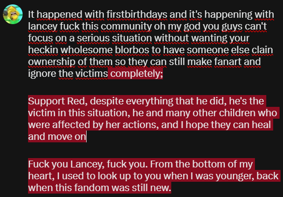 CublesLibrary's tweet photo. i hate the limit but take a read at Red's doc and don't support Lancey nor Sky https://t.co/sgaHjsLsPm