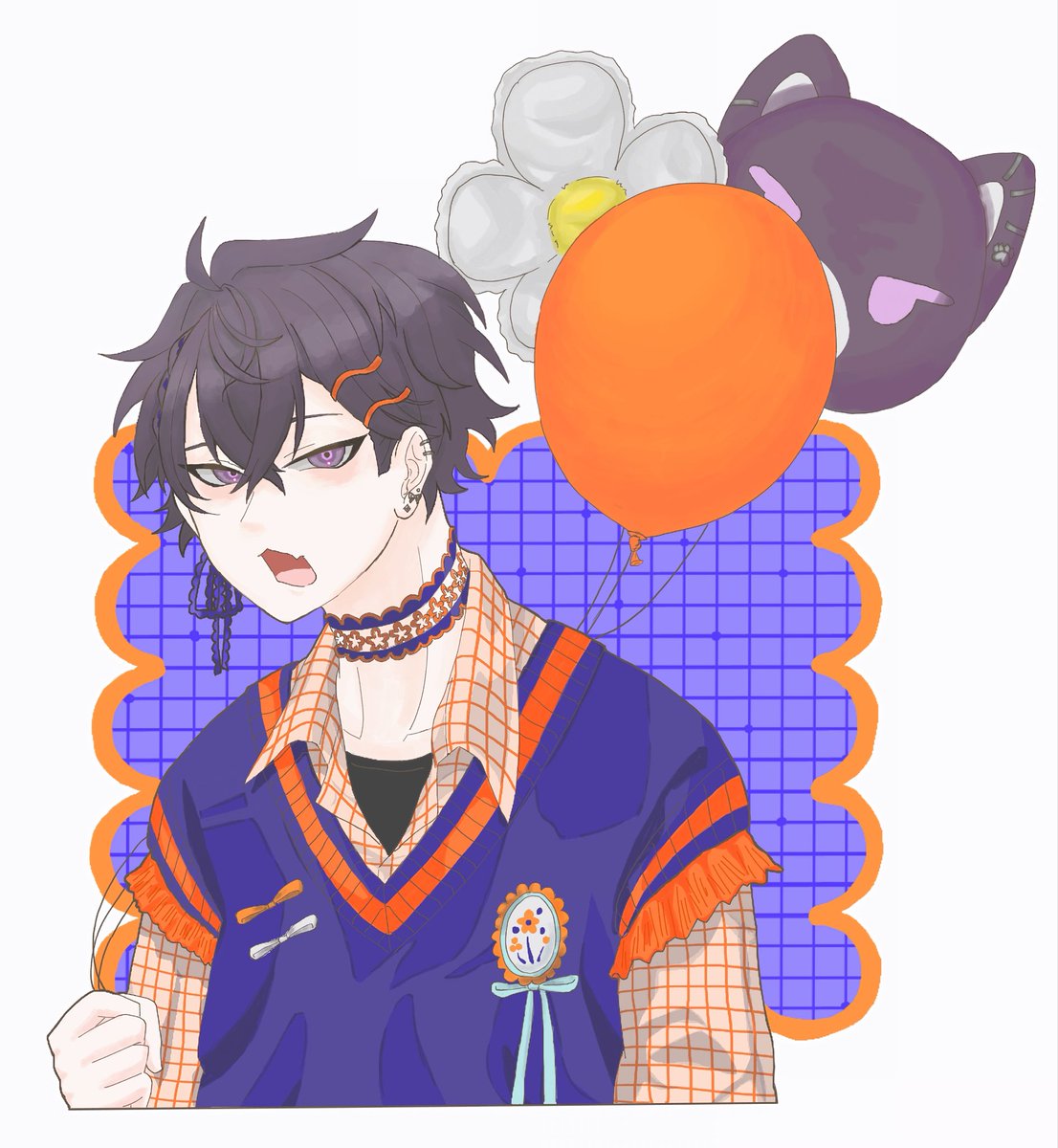 kanzume_desu's tweet photo. 可愛いおべべ着た男に風船を持たせ隊🎈

＃サイキペイント https://t.co/u2jp6bEa57