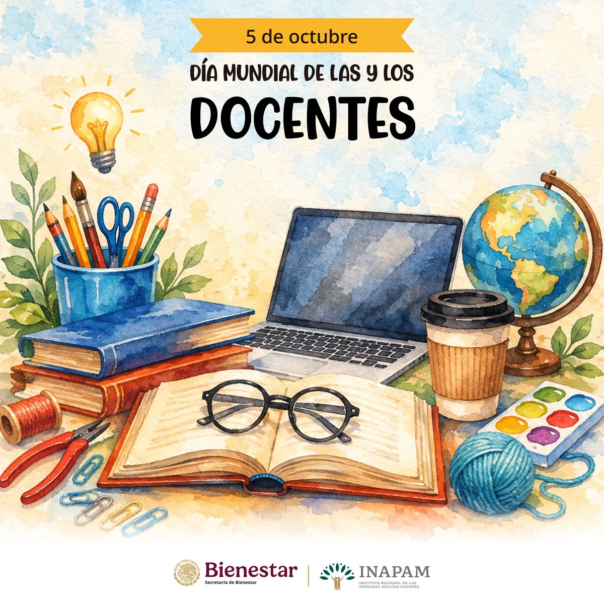 INAPAM's tweet photo. ¡Gracias por #Motivar y #Activar a las #PersonasAdultasMayores! 🍎📚 En el #DíaMundialDeLasYLosDocentes el #INAPAM reconoce a quienes #Enseñan con #Paciencia y #Amor para #EnvejecerConBienestar ¡Su legado vive en cada aprendizaje! https://t.co/KYYukL29oq