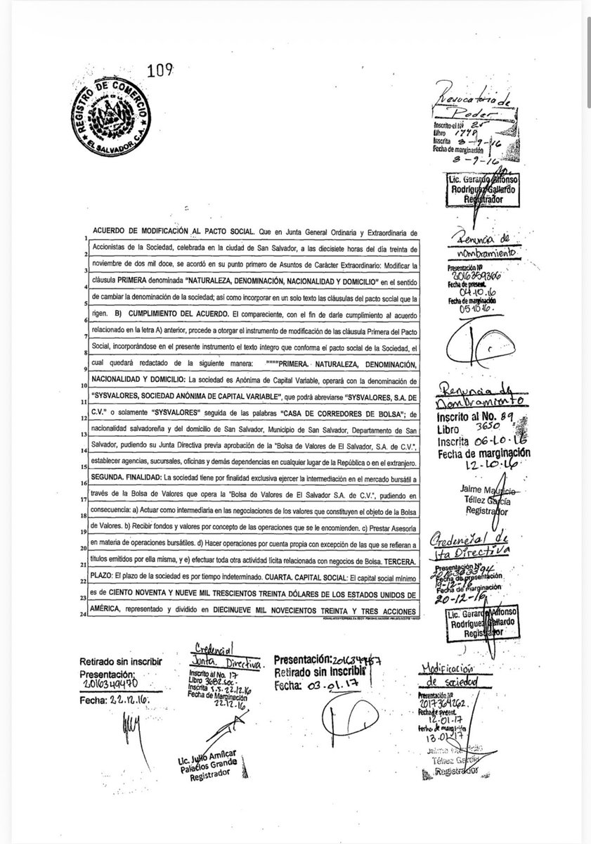 CajaNegraSV's tweet photo. #LAVAMOS | La relación entre @vamoselsalvador y el conglomerado financiero CITIBANK quedó oficializada en esta escritura pública, bajo los oficios notariales del exdiputado del PDC prófugo, Rodolfo Parker. 👇🏻

Leer más: https://t.co/EqIzH1e6eJ https://t.co/HT4xI5Ld2j