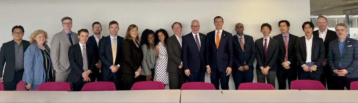 EximBankUS's tweet photo. Chairman @JJovanovicUSA joined industry, academic, and diplomatic leaders for a @WahbaInstitute roundtable at NYU Washington, DC, moderated by @MarkKennedyUSA, on how EXIM can strengthen U.S. productive capacity and finance American projects worldwide. https://t.co/qdmHuog6yM
