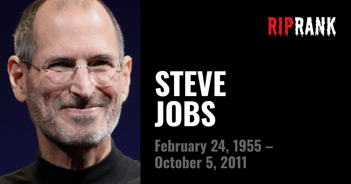 riprank's tweet photo. Steve Jobs wasn’t just the mind behind Apple; he was a cultural catalyst who changed the way we experience technology. His passion for innovation and design continues to inspire. https://t.co/jcWuGAkqS9

#SteveJobs #Apple #Innovation #TechPioneer #CulturalIcon #Legacy #RipRank https://t.co/wFIj4g3yu4