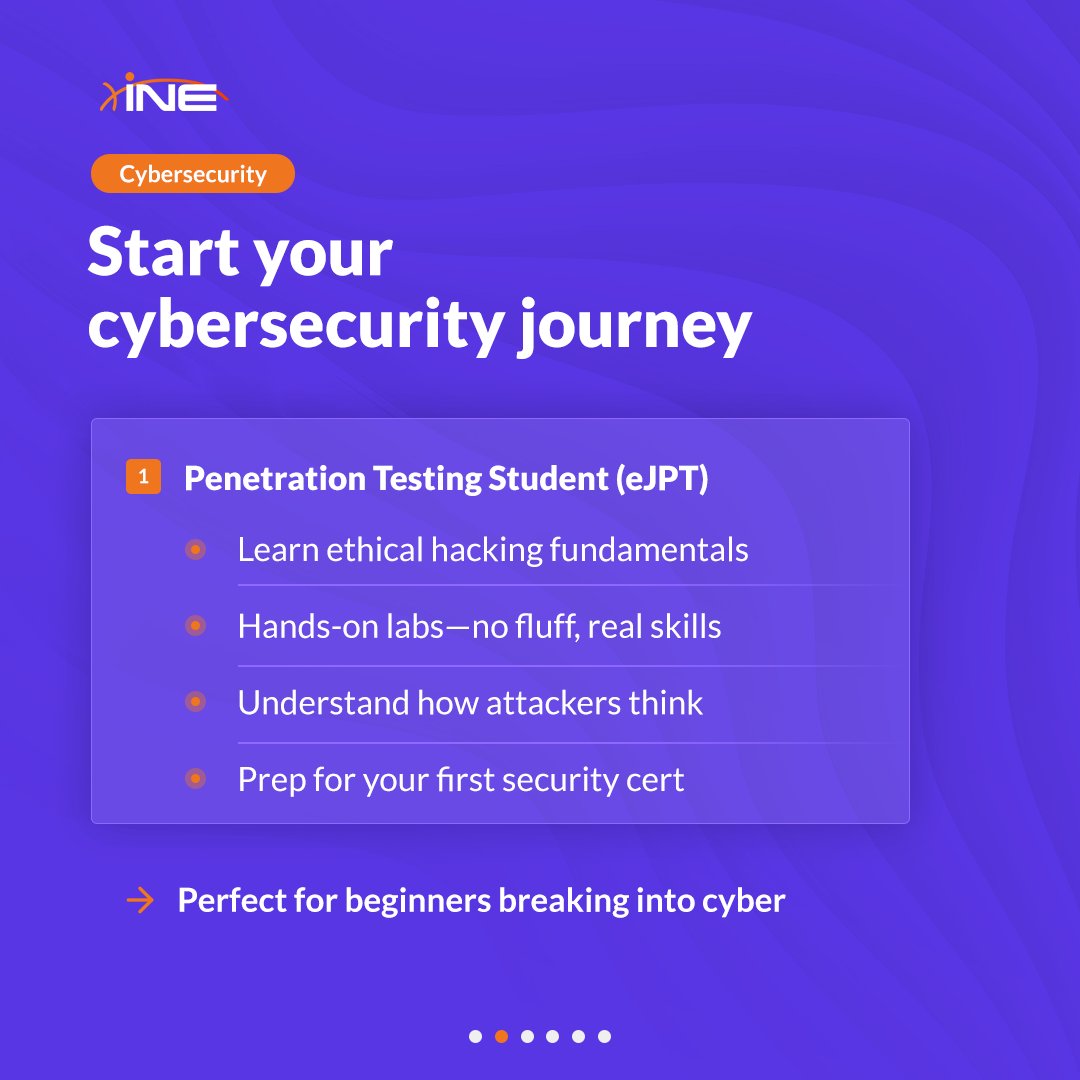 SecurityTube's tweet photo. You don’t need your entire tech career mapped out before you start. You need a place to start building.

👉 Find your starting point with INE Fundamentals Annual: https://t.co/9D6ophbUCe https://t.co/u3uhClDmAS