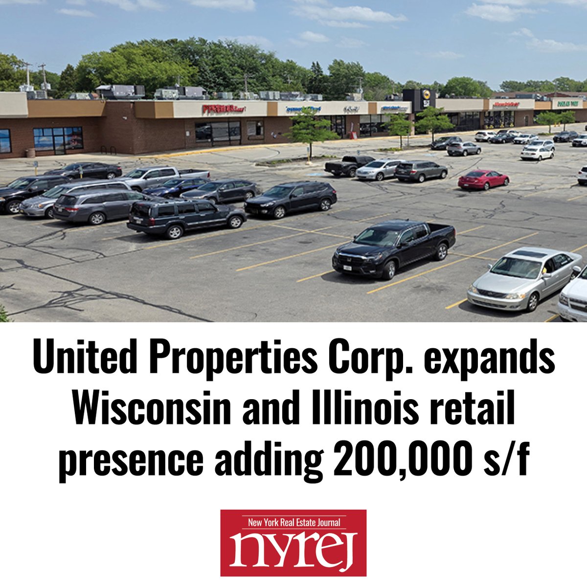 NYREJ's tweet photo. United Properties Corp. expands Wisconsin and Illinois retail presence adding 200,000 s/f - Read More here: https://t.co/cCizKZkl72 #NYREJ #commercialrealestate https://t.co/jvWABxrzcm