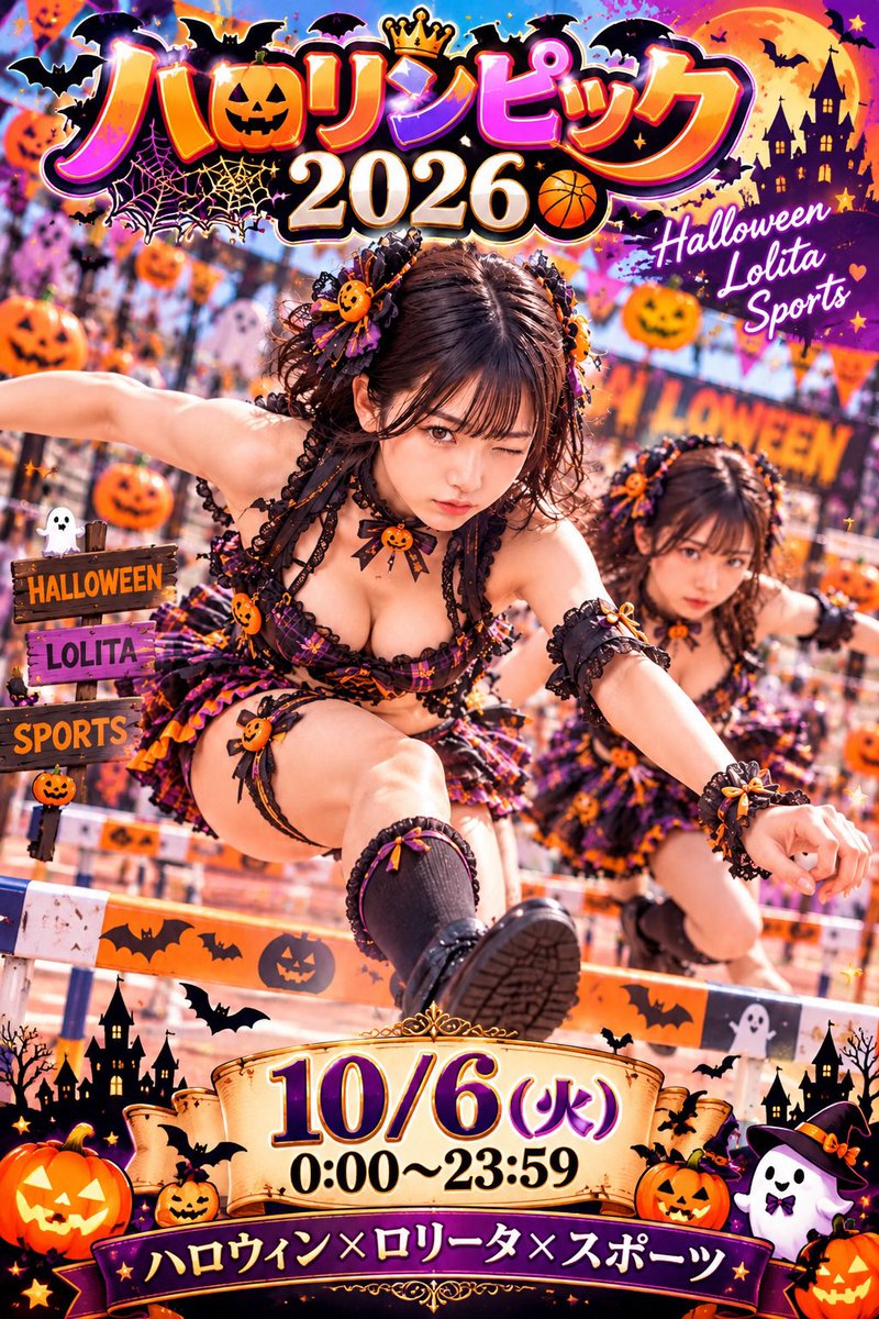 pain_2025's tweet photo. #ハロリンピック2026
【㊗️17,000フォロー!! ありがとう♡記念】

✨️👻 ハロリンピック2026 🎃✨️

いくつもの日々を超えて～♪
辿り着いた今がある～♬.*ﾟ

だからもう迷わず行けよ！
行けばわかるさ！！

17,000フォロー!!
ありがとぉぉぉーーーッ!!🍍💕

いくぞーーーーーッ！！！

☝🏻 イチッ！

✌🏻 ニッ！(o´罒`o)♡

ハロリンピック🎃🎀✨️
開幕だ ァ”ァ”ァ” ーーーッ！！！🔥🔥

🗓️ 10/6(火) 0:00〜23:59

テーマは
『ハロウィン × ロリータ × スポーツ』

eなスポーツでも🎮
モーターなスポーツでも🏎️
オリジナルなスポーツでも✨
なんでもOK！！

3つのテーマを自由に組み合わせて、
思いっきりハロリンピックを
楽しんでくださいね🎃🎀🤼‍♂️

たくさんのご参加、
お待ちしておりま〜す♡🍍💫