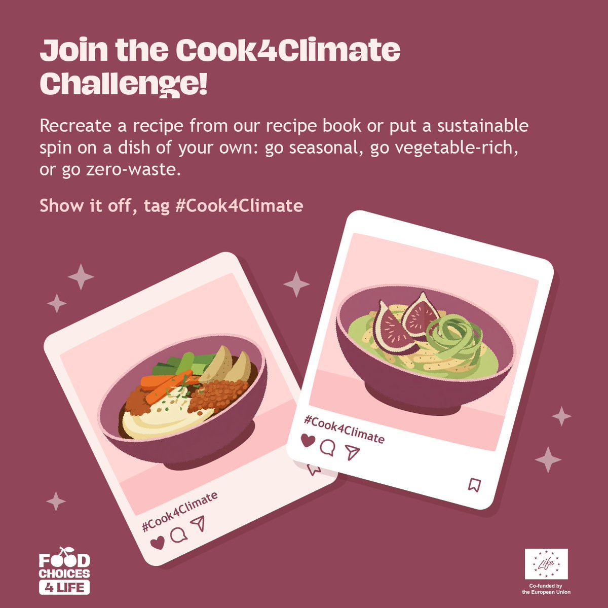 EUFIC's tweet photo. Ready to give your cooking a sustainable spin? π³
Join our #Cook4Climate chefs and influencers this month: take the challenge, share your dish and get featured. π©βπ³
βΉοΈ https://t.co/yubRv1v94y https://t.co/7cM1Datbch