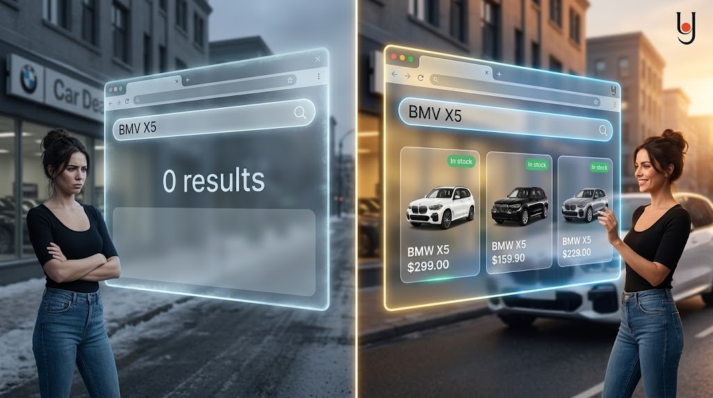 eywora_app's tweet photo. How many buyers left your site today because of one wrong letter?
"BMV X5" shouldn't end in "0 results."
Eywora's AI search turns typos into sales: the right product, the price, and live stock. 🚀
#ConversionRate #Ecommerce #AI #shopware #AiSearch #wocommerce #shopify https://t.co/etKlJuN3IO