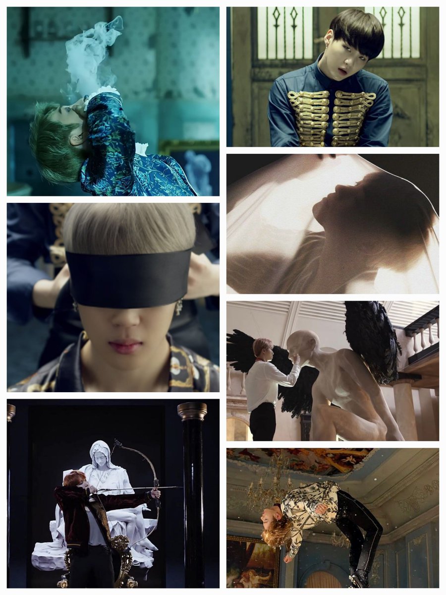 urmisope's tweet photo. BTS members actually represented 7 deadly sins in their "Blood, Sweat &amp; Tears" mv 

1. Hoseok as Greed
2. Jimin as Envy
3. Yoongi as Wrath
4. Jungkook as Pride
5. Taehyung as Lust
6. Namjoon as Sloth
7. Seokjin as Gluttony https://t.co/QAUi59Hybt