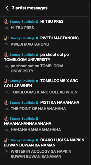 Ciefiell's tweet photo. Stacey has entered the chat:

Rineveal ni Aiah ang trip ni Staku na business today

Nakita ba ni Staks usapang regla sa bloomtwt kahapon? We'll never know... https://t.co/fvlaaxOPZw