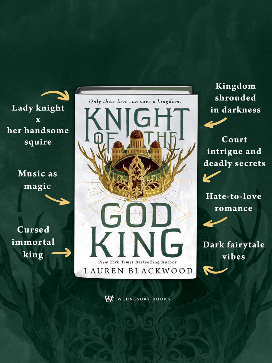 WednesdayBooks's tweet photo. In Lauren Blackwood's thrilling fantasy, KNIGHT OF THE GOD KING, a knight's power and her squire's love are the only things that can help her defeat a man playing at being a god.

This new romantic fantasy is out on October 20th! Learn more here: https://t.co/Cl5wVVUSoC https://t.co/JNAbVsNYcl