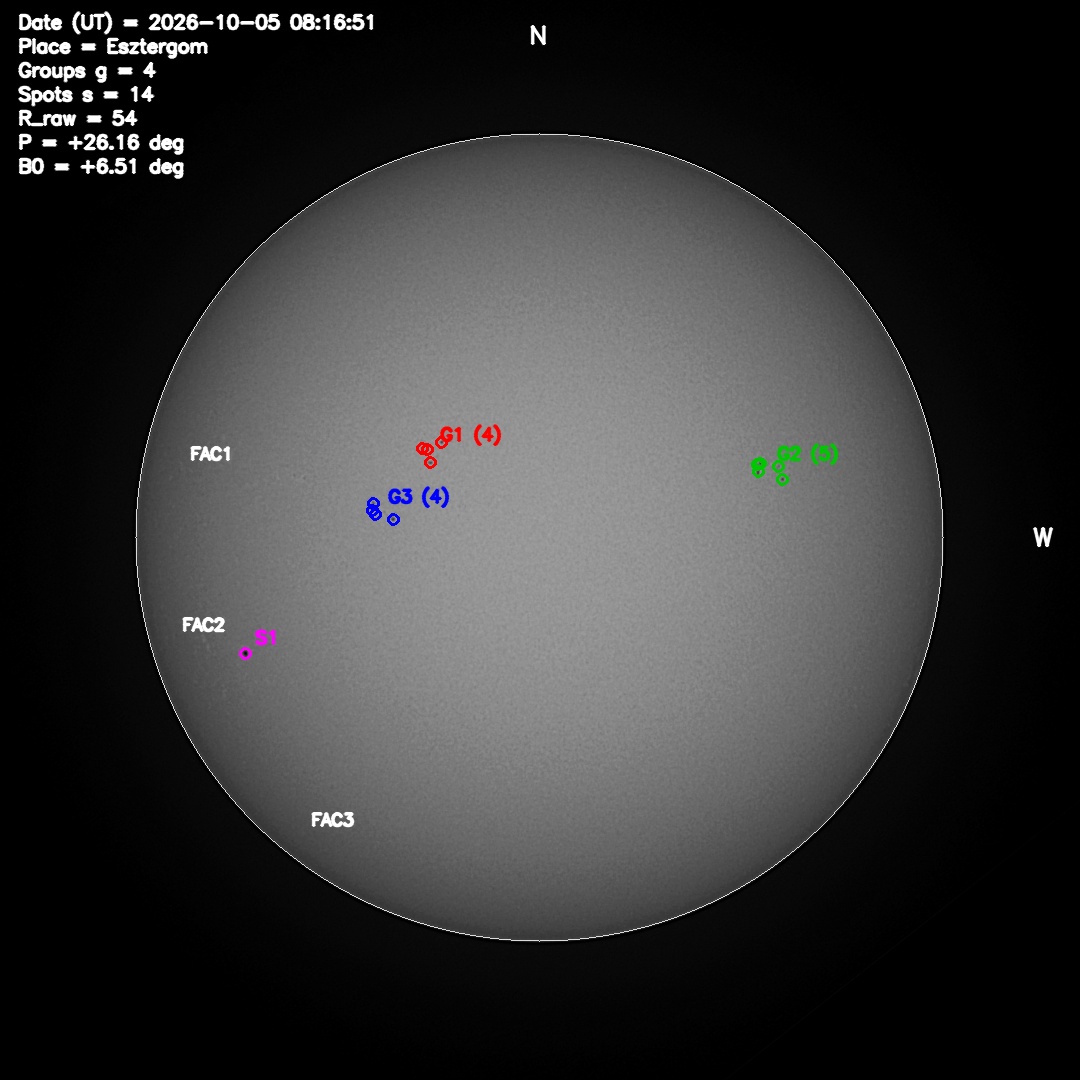 szamosv's tweet photo. Daily Sun ☀️ | Oct 5, 2026
Seestar S50 image + automatic SeSuCo analysis.

#Sun #Solar #Seestar #SeestarS50 #SmartTelescope #SeSuCo #Astronomy https://t.co/iXQWiInU1X