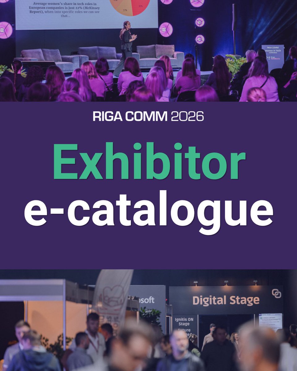 RigaComm's tweet photo. The business technology event Riga Comm 2026 will take place this week! 🎉
Therefore, if you are looking for technology partners or digital solutions for your business, take a look at the exhibitor catalogue: https://t.co/oJCjvEtsBB

📍https://t.co/rwwFFMyHLA https://t.co/fzE7EUKY4S