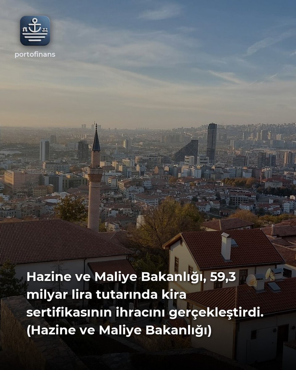 portofinans's tweet photo. Hazine ve Maliye Bakanlığı, 59,3 milyar lira tutarında kira sertifikası ihracı gerçekleştirdi. #Hazine #KiraSertifikası https://t.co/KCVeyRPnjw