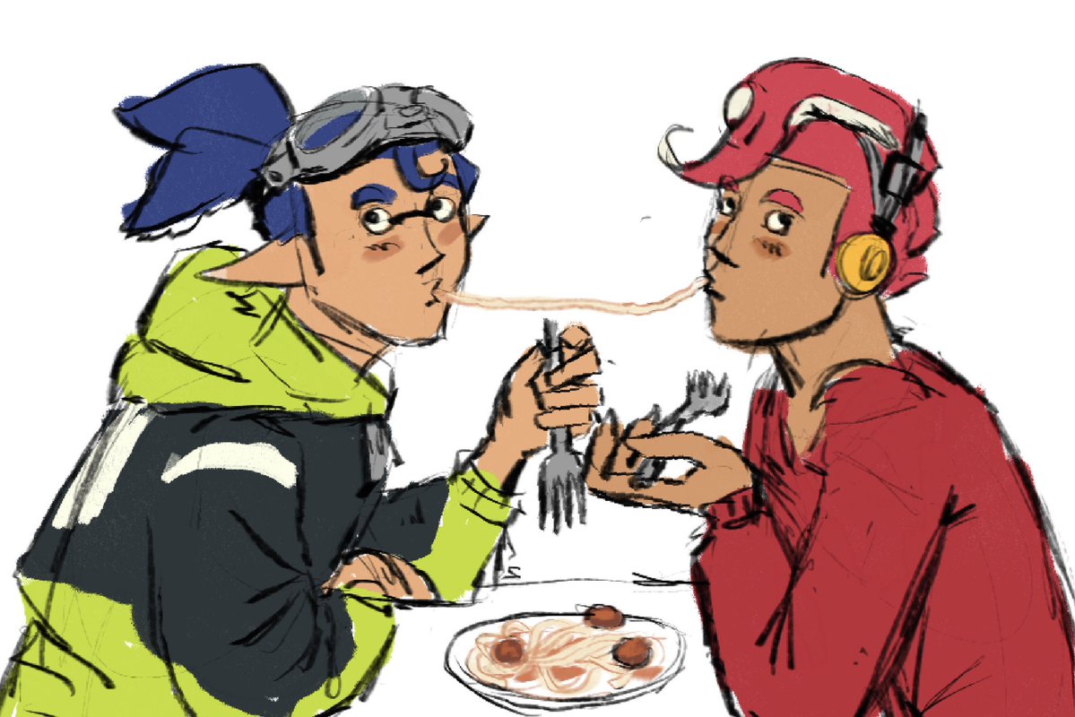Sirpuffion's tweet photo. Date gone right!!!! #coroika #splatoon https://t.co/kTpjq6sYSG