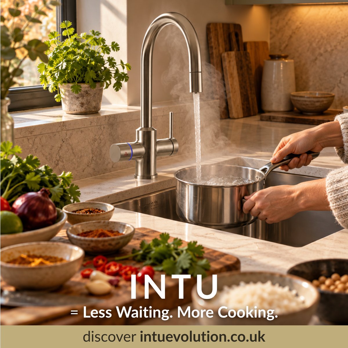 INTUEvolution's tweet photo. National Curry Week 🌶️ 

Less waiting, more cooking with instant boiling water ready on tap.

#NationalCurryWeek #HomeCooking https://t.co/rFd5tsT85G