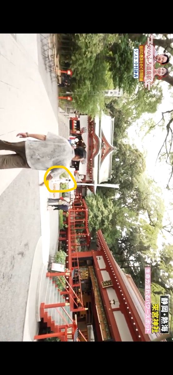 ComKpmusic's tweet photo. 熱海旅行で来宮神社行ったときテレビ撮影していたから何の撮影かなって思ったけど
私たち映ってた笑！！ https://t.co/CnSrXV37E6