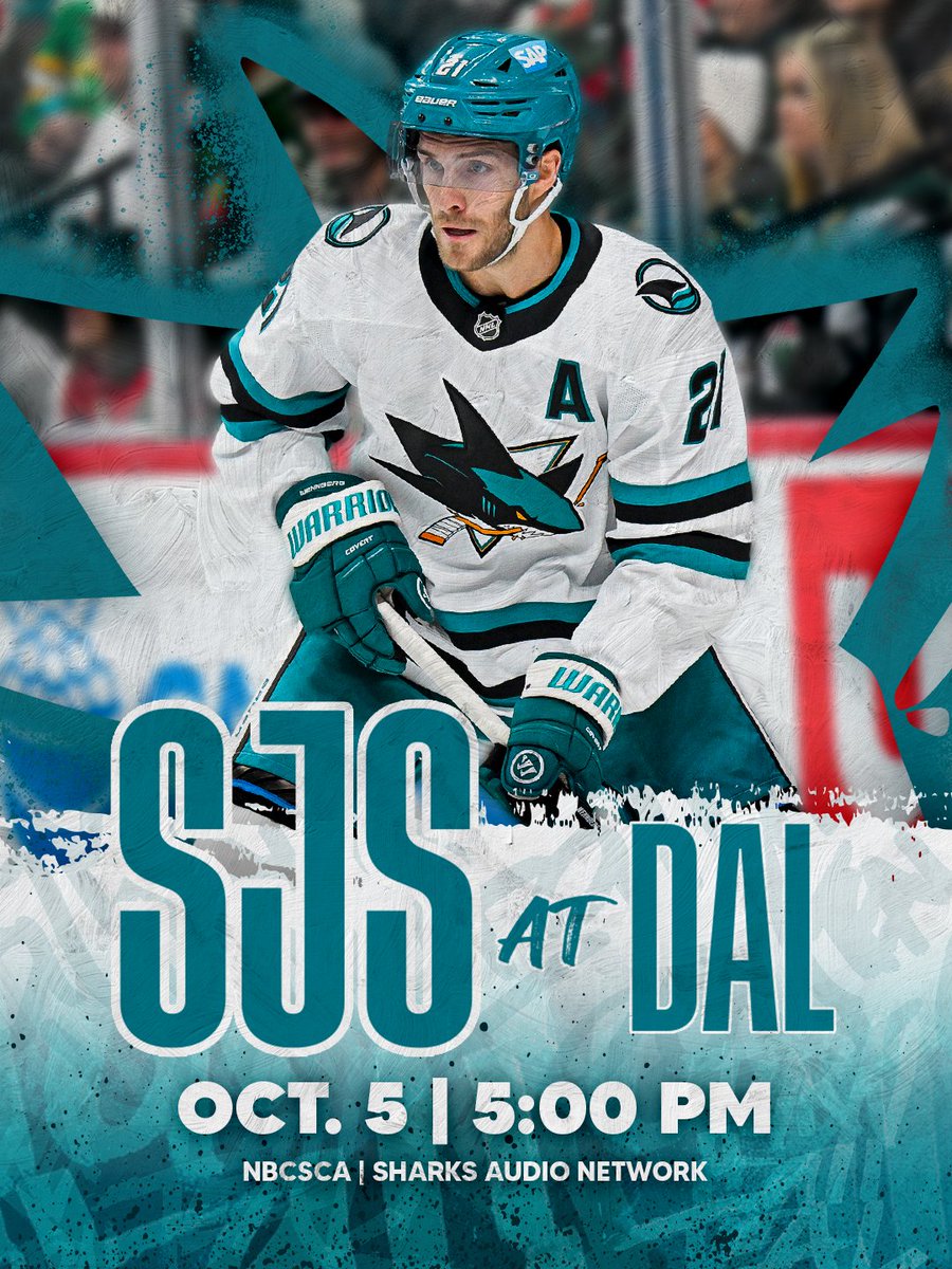 SanJoseSharks's tweet photo. Seeing the Stars tonight. 

📍: Dallas
⏰: 5 p.m. PT
📺: @NBCSSharks 
🎙️: @SharksAudioNet https://t.co/jU5MEUL1Xt