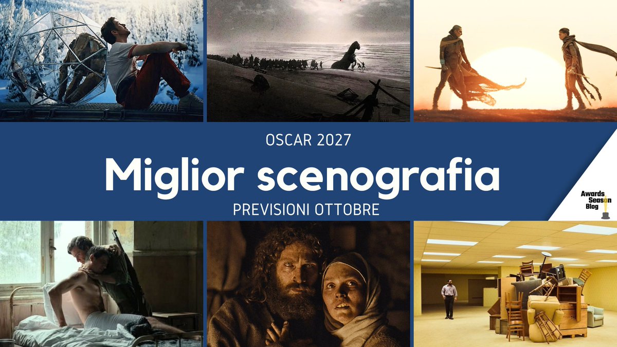 BlogSeason's tweet photo. La corsa all’#Oscar2027 per la #MigliorScenografia mette a confronto grandi produzioni e approcci tecnici differenti. Odissea, Project Hail Mary e Dune: Part Three guidano la classifica con Wildwood che punta invece a uno storico ingresso dell’animazione https://t.co/bbKKFILV0A https://t.co/CFDkzEidSA