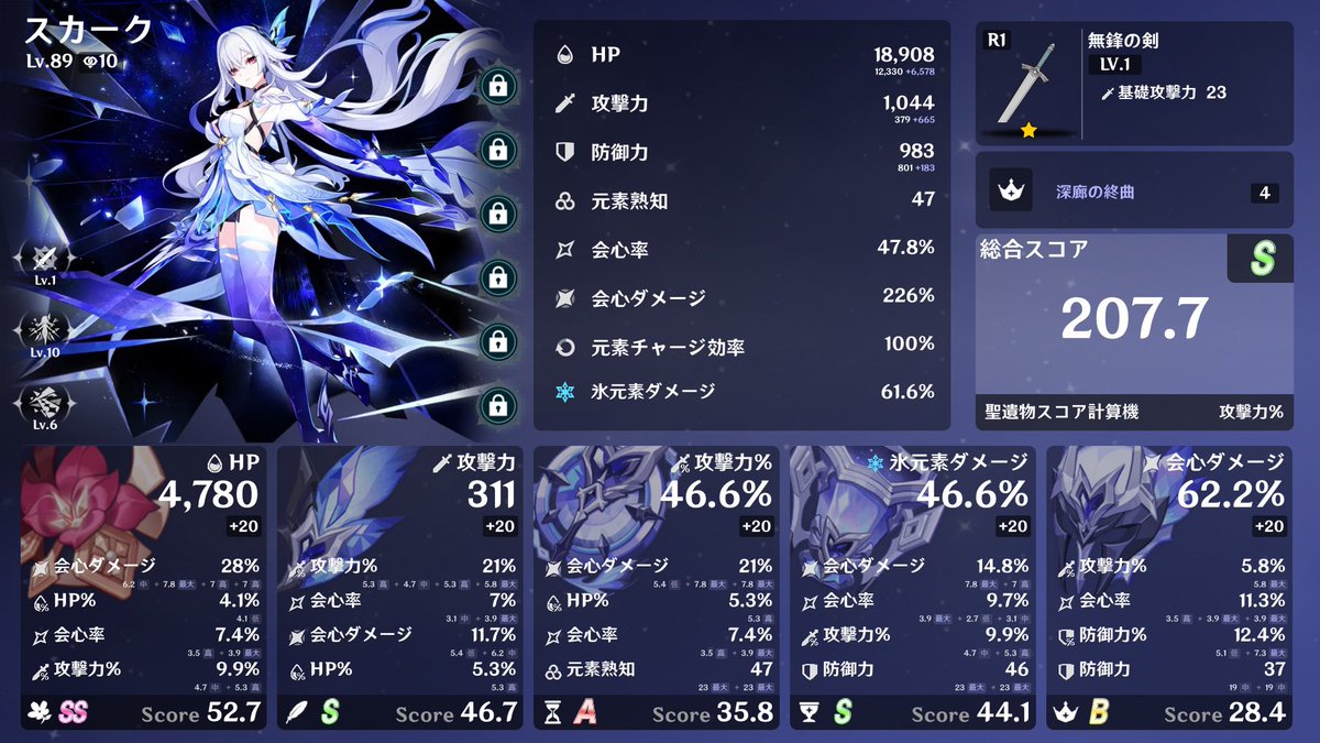 Keep_Flame's tweet photo. うーん？うちのスカーク師匠弱すぎか…？
と思ったら餅をオデットに貸したままになってたっていうね笑
なんかダメ出ないなー幽境だからかなーとかアホ丸出しでしたわ https://t.co/bzpbhHvfff