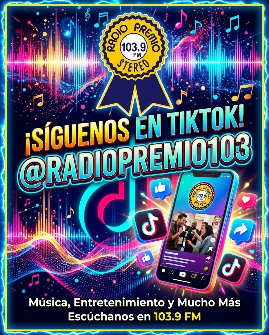 RadioPremio's tweet photo. Ahora podras seguir nuestros programas en vivo a traves de Tik Tok.

radiopremio103 https://t.co/yITXx7I6P1