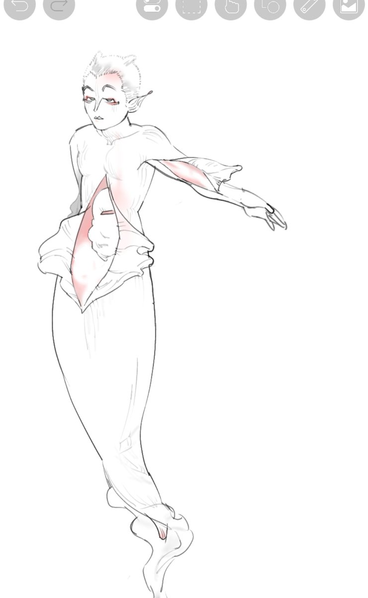 syrimple's tweet photo. neglecting my actual sea angel oc  someone call cps on me (character protective services) https://t.co/PNx1mxQ0N7