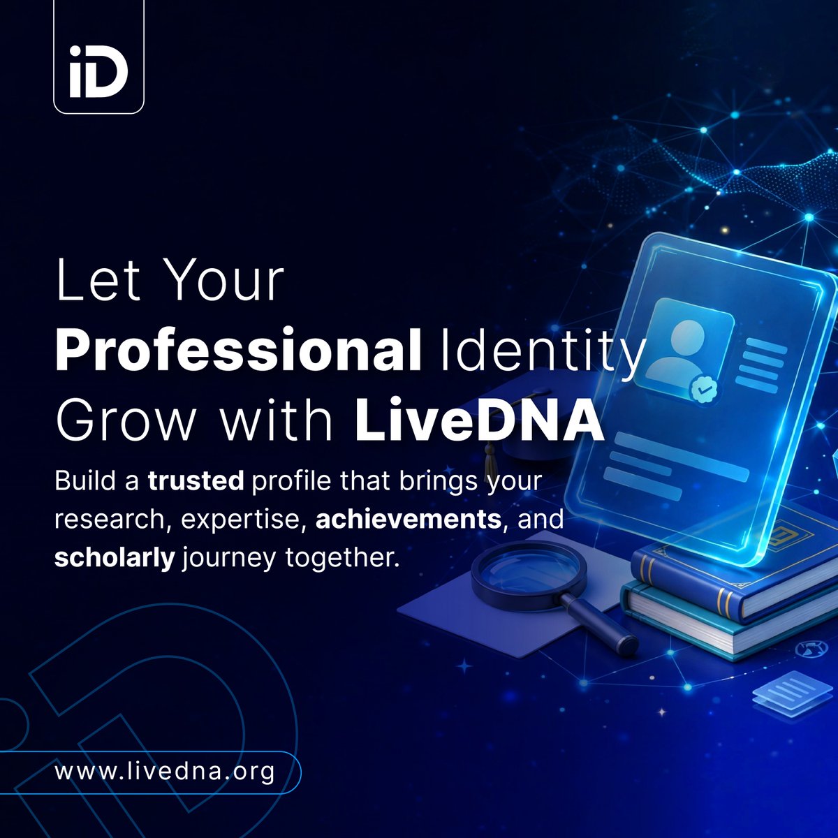 livednaofficial's tweet photo. Build your academic presence, increase visibility, and stay connected with the global scholarly community.

https://t.co/FOEd0fdpSo

#LiveDNA #ProfessionalIdentity #ResearchIdentity #AcademicProfile #ResearchVisibility #Researchers #GlobalResearch https://t.co/a1XxYHuRKx