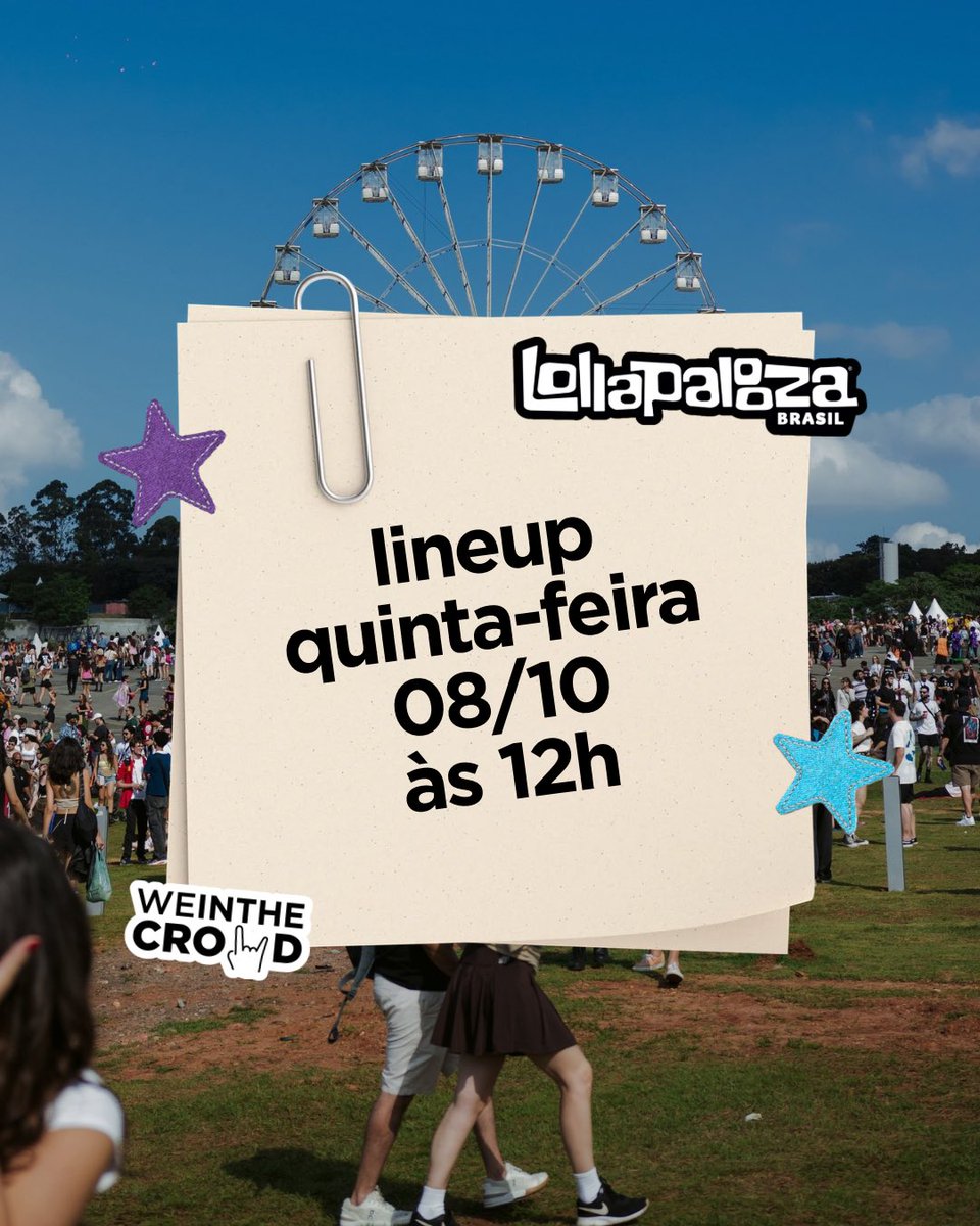 weinthecrowd's tweet photo. 🚨 LOLLA EMERGENCY! A lineup completa do Lollapalooza Brasil será anunciada nesta quinta-feira (08) às 12h.

Quais são os seus palpites? #LollaBR https://t.co/f0AEEbp4L1