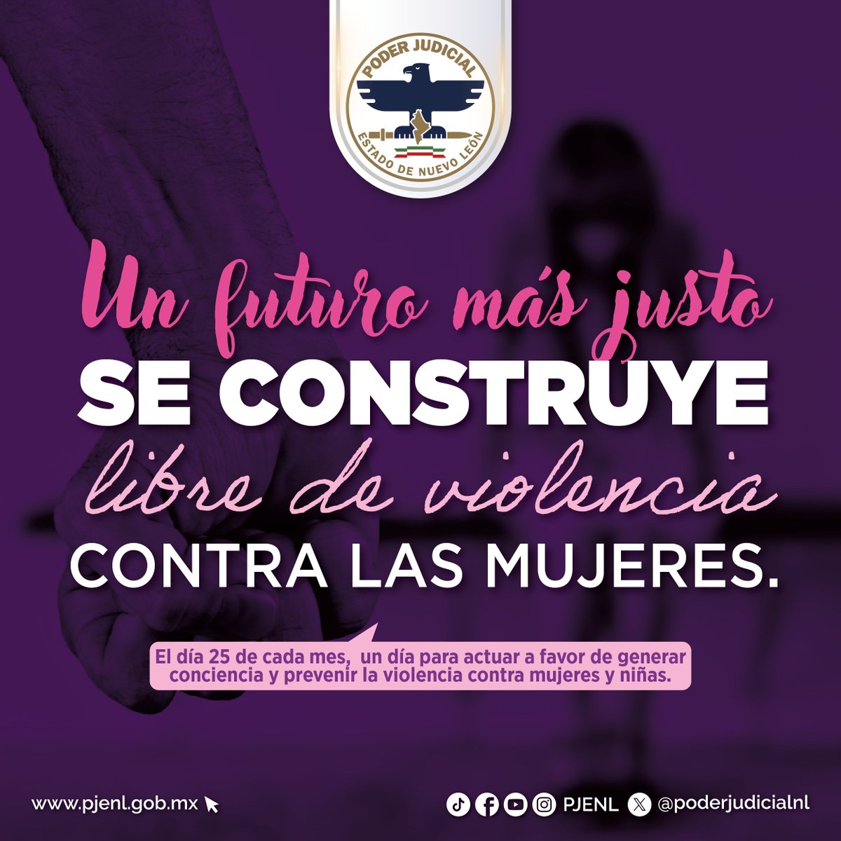 poderjudicialnl's tweet photo. Un día para generar conciencia, prevenir y sumar esfuerzos para erradicar la violencia contra las mujeres y las niñas.

Desde el PJENL reafirmamos nuestro compromiso con una vida libre de violencia, con igualdad, respeto y acceso a la justicia.

#DíaNaranja #PJENL #25DeCadaMes https://t.co/hJao3zWwm4