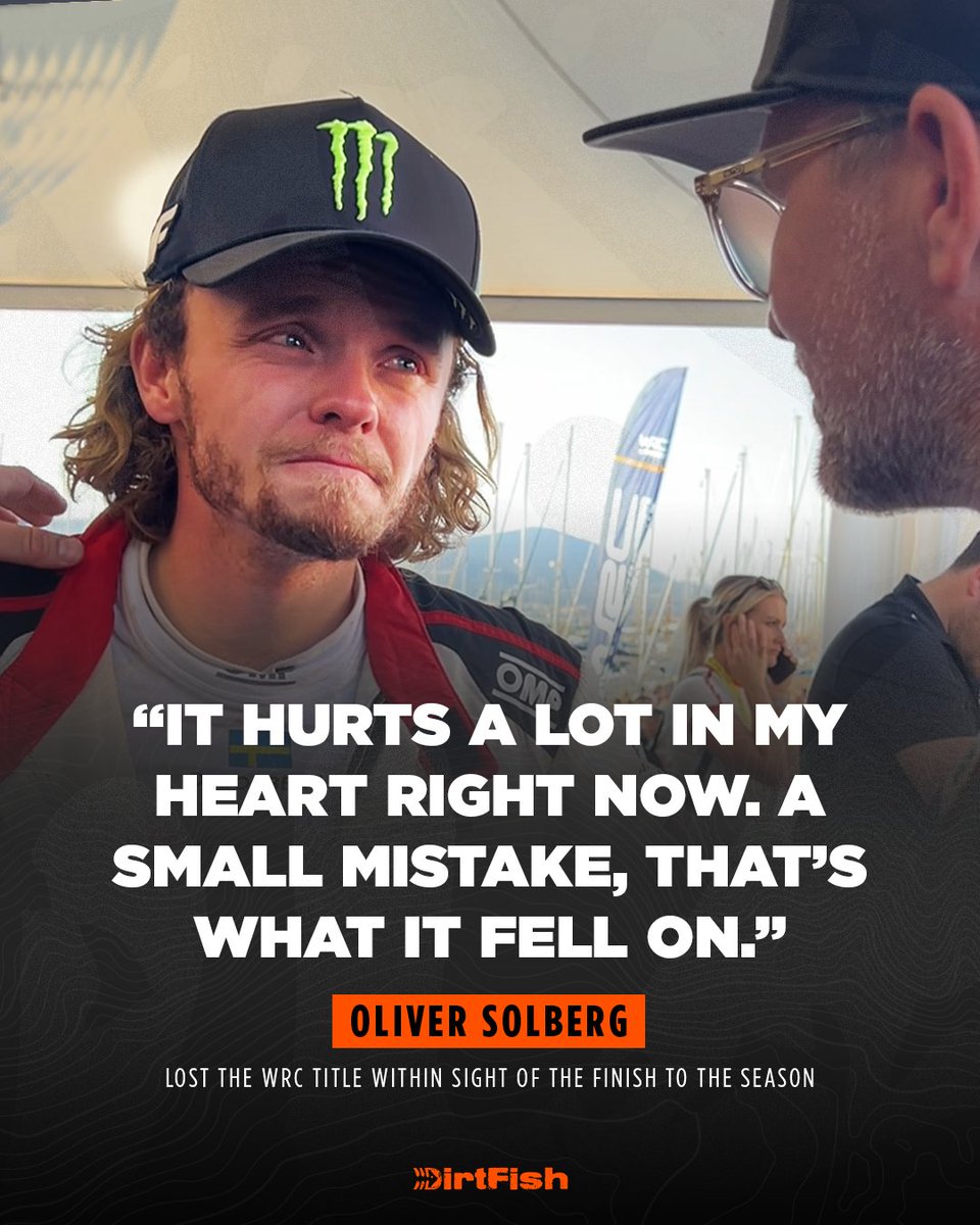 DirtFishRally's tweet photo. Solberg has no regrets trying to win the championship in the way he did - but it still hurts to miss out 💔 https://t.co/DSAFnOmVqu