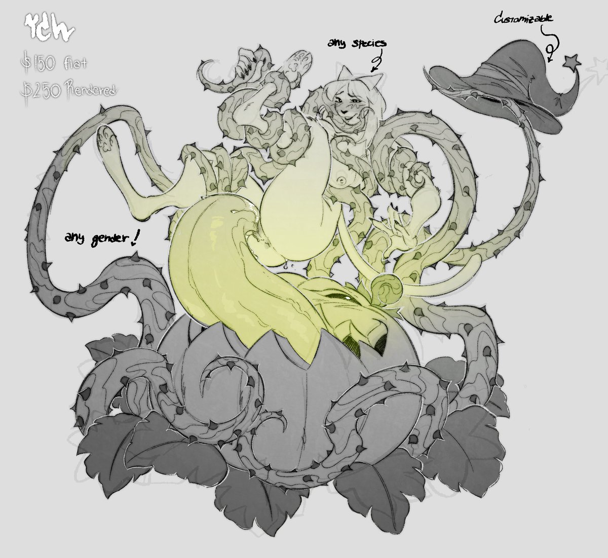 moonkisse_d's tweet photo. 🎃 💫🔮Mimic making GONE WRONG? 🔮💫🎃

Flat: $150 
Rendered: $250 

3 slots open, just comment or dm me to claim! 
Any species, gender &amp; bodytypes 🖤 https://t.co/mAJ3AE3IG1