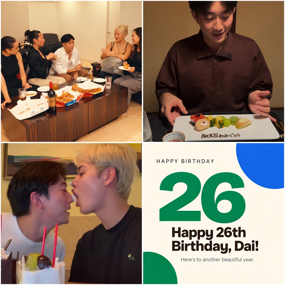 yumeyumeing's tweet photo. DAI NAKAI TURNS 26! 🎂

The 4th birthday we celebrate with you, starting from that 1st one we watched on Netflix. So special watching you grow and seeing all the little moments with your bebi san.

Wishing you a beautiful year filled with happiness and love. 💚

#HappyBirthdayDai https://t.co/G5xp4CVQjY