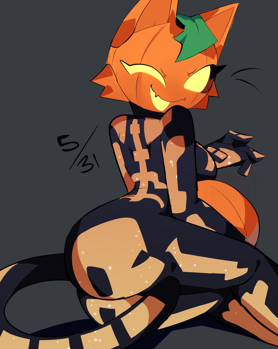 Valkenite's tweet photo. spicetober day 5/31 🎃

this one is a redraw of one of my first pieces of her from a year ago ! https://t.co/TQ3nY710mX