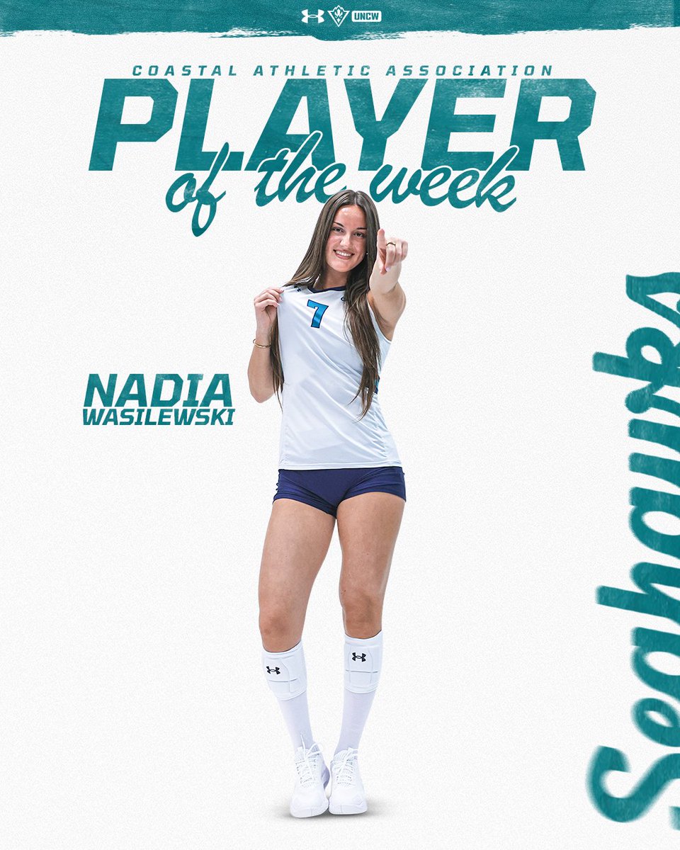 UNCWVolleyball's tweet photo. Nadia Wasilewski and Elaina Murphy powered the Seahawks to a sweep of Northeastern and were honored by @caasports for their efforts
https://t.co/3ysixBHICs
#SeahawkVolleyball https://t.co/m8CjWidKzq