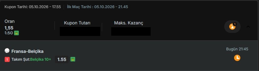 keyifcibey37's tweet photo. Risk merkezi dün 1.38 seviyesinde olan Belçika 10 şut tercihinin oranını KDB ve Tielemans'ın cezalı olması sonrası 1.55 seviyelerine kadar yükseltmiş
Ben bunu az önce farkettim.Belçika'nın mutlak puana ihtiyacı olduğu maçta 12 şut tercihlerinin yanına 10 şut tercihini de alıyorum https://t.co/sjfOQGVxIA