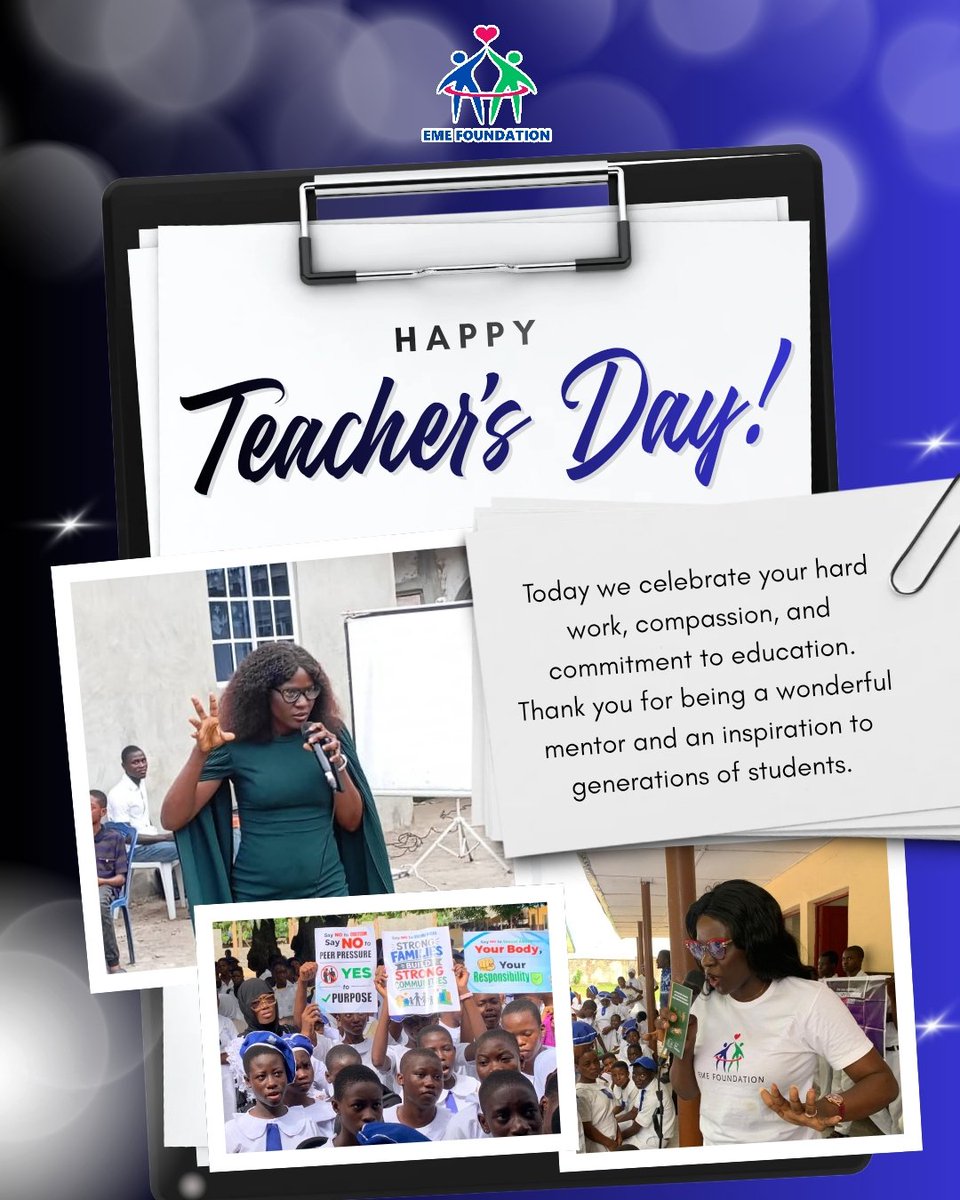 eme_foundation's tweet photo. Teaching is more than a profession; it’s a calling. we’ve seen first-hand how teachers create safe spaces for students to learn, speak up and dream big—like in these outreach moments.

On this Day, we say THANK YOU to every teacher nurturing minds

You are the real changemakers. https://t.co/eM760sN2GU
