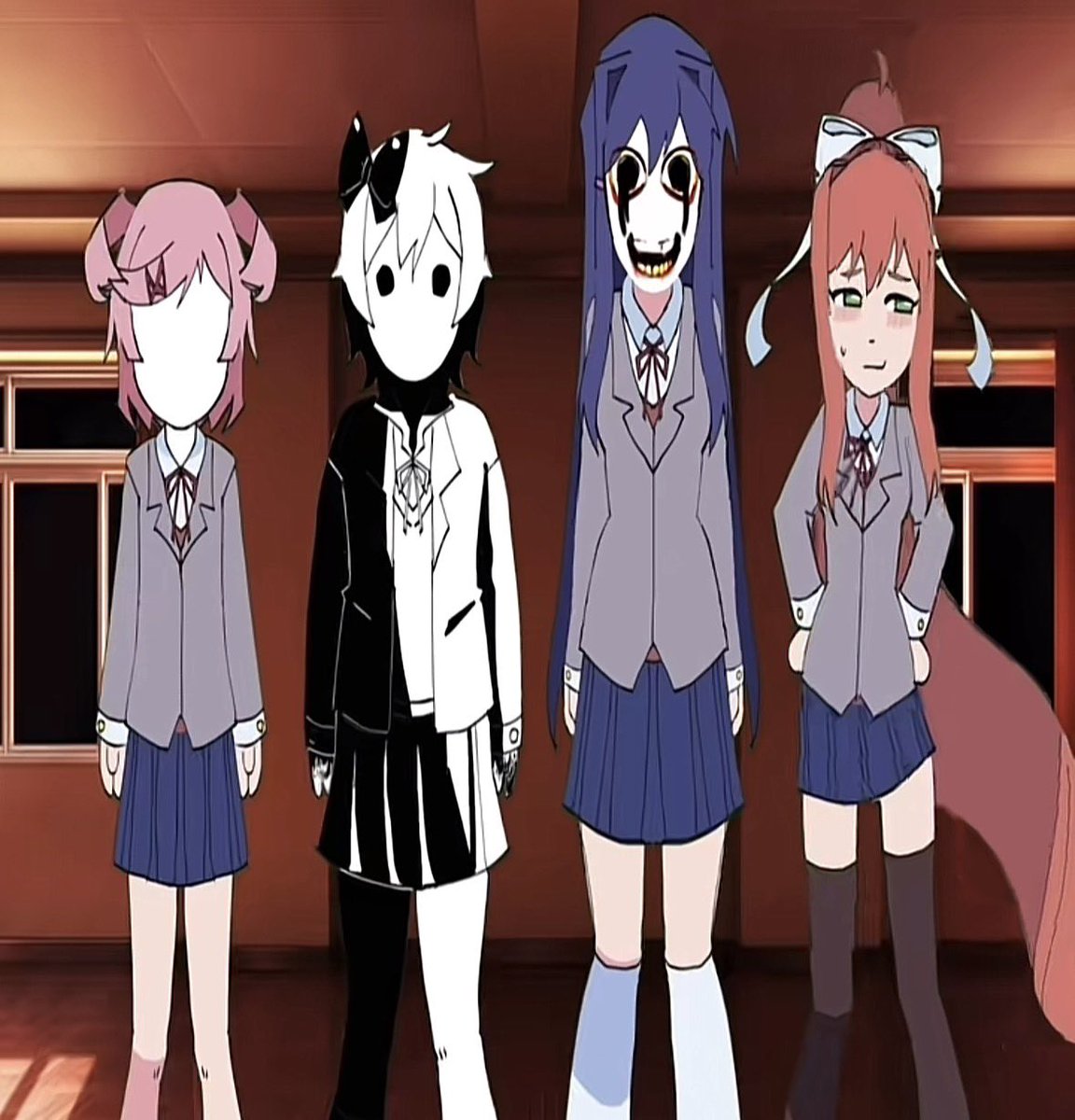 sayoricantread's tweet photo. how classmates look at u if u DARE say ur fav game is ddlc and not sum bs like fifa or call of duty https://t.co/tL65cs4a9h