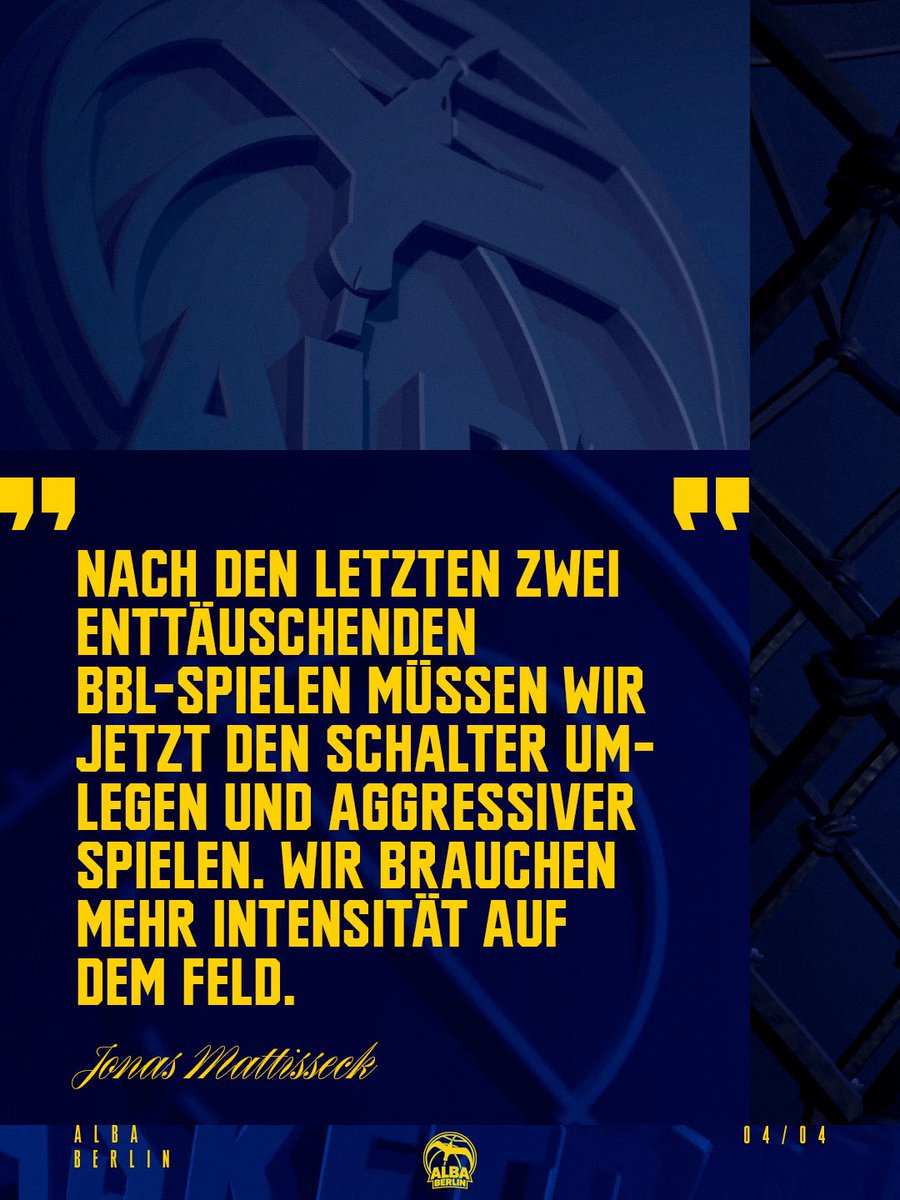albaberlin's tweet photo. Champions League season 2026/27 loading ⌛️

Am Mittwoch starten wir auswärts bei Slavia Prag in die neue BCL-Saison.

🔗📰 Vorbericht: https://t.co/pGCyni5irE

📺 Alle ALBA-Spiele in der @BasketballCL live nur bei MAGENTA SPORT! https://t.co/dxSsjXEu16