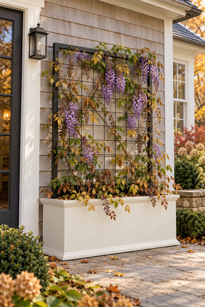 WindowBoxCo's tweet photo. Do you know which vines need fall pruning for spring growth?

Late-flowering clematis: Cut stems back, leaving a strong pair of buds for fresh growth and more blooms.
Wisteria: Trim long side shoots to encourage spring flowers.
Honeysuckle: Remove older canes to improve airflow. https://t.co/qPWhaElFBu