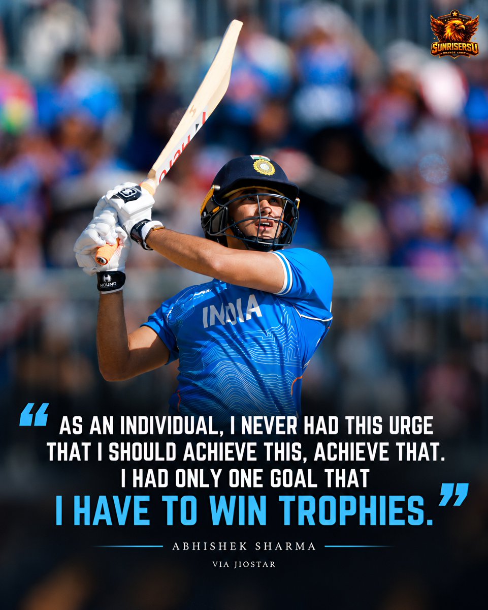 SUNRISERSU's tweet photo. 🏆 Asia Cup ✅
🏆 T20I World Cup ✅
🏆 Asian Games ✅
⏳ Next: IPL loading… 🔥 https://t.co/qdpCqeVm8r