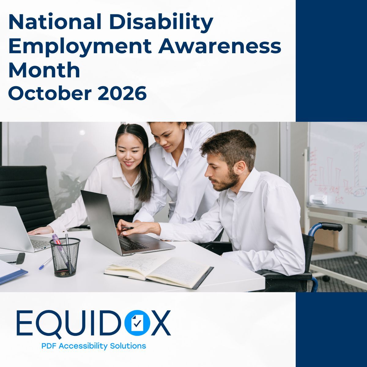 Equidox_A11y's tweet photo. October is National Disability Employment Awareness Month (NDEAM)

This month, we honor the contributions of people with disabilities in the workplace and highlight the importance of inclusive hiring and accessibility.

#Accessibility #A11y #DigitalInclusion #Inclusion https://t.co/pm1Hso4I9r