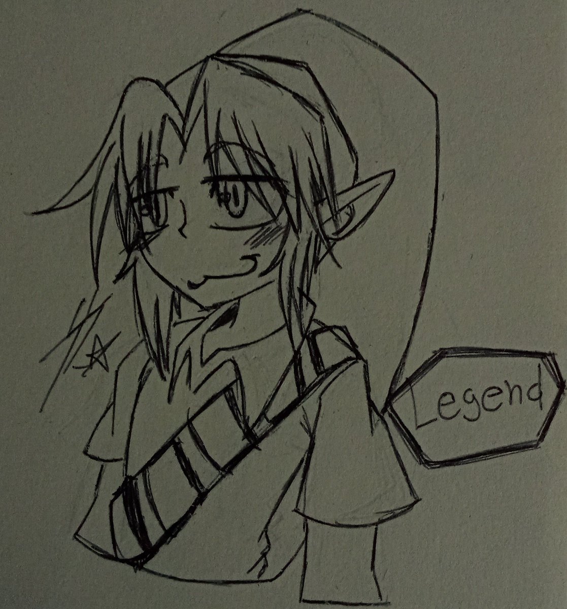 SaraiScarlet1's tweet photo. #goattuber #legend #TLOZ #inktoberday5 https://t.co/4tRFwKlxWh