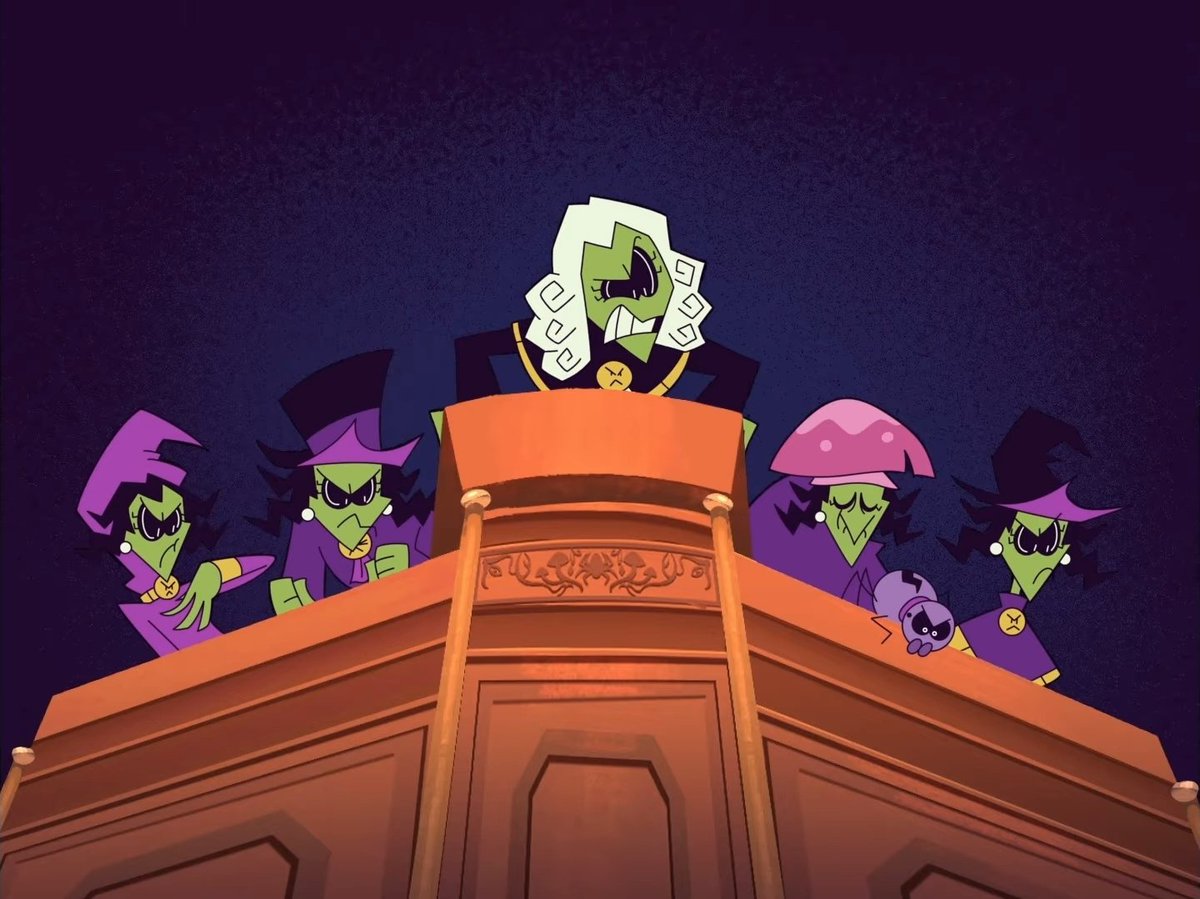 doveytunes's tweet photo. i never realized she was holding a witch trial in this scene https://t.co/qYIzFMAgUq